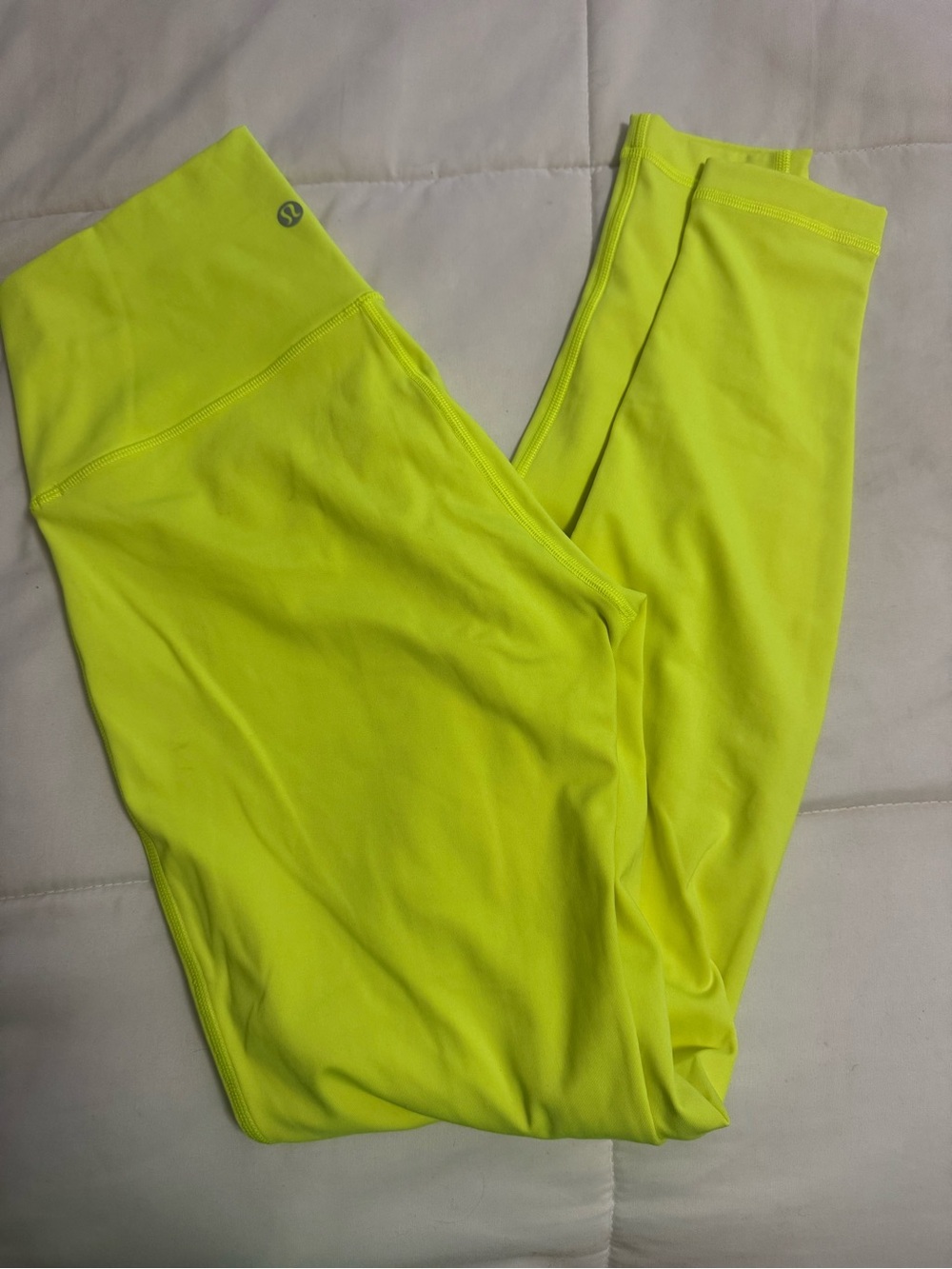 lululemon athletica Neon Yellow High-Waist Leggings